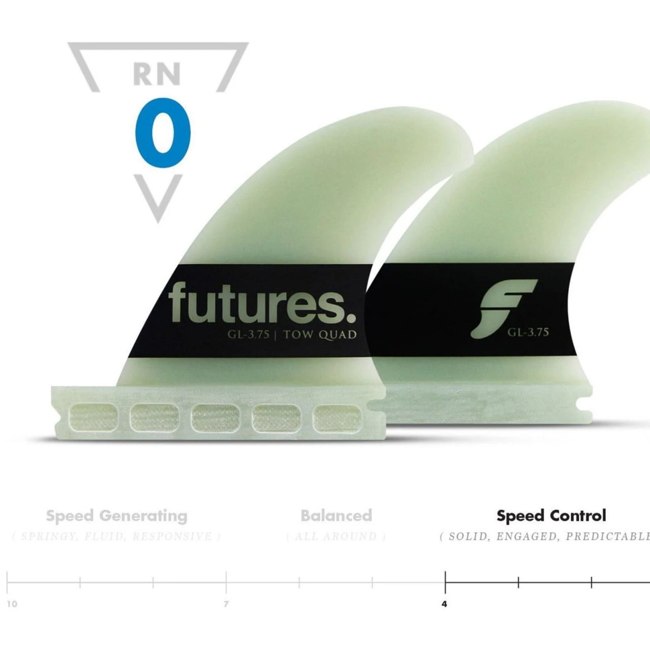 FUTURES Big Wave Gerry Lopez 3.75 G10 Quad Finnen 2 FUTURES Big Wave Gerry Lopez 3.75 G10 Quad Finnen – Bild 2