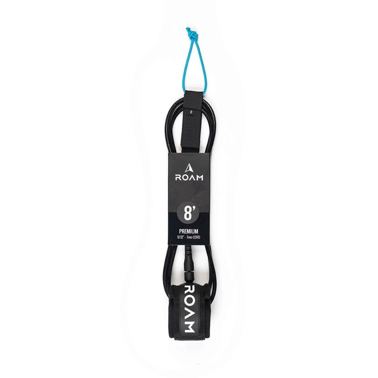 ROAM 8'0" Surfboard Leash Premium 7mm Schwarz 1 ROAM 8'0" Surfboard Leash Premium 7mm Schwarz