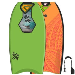 FLOOD Bodyboard Streak 41 Lime Orange Maori